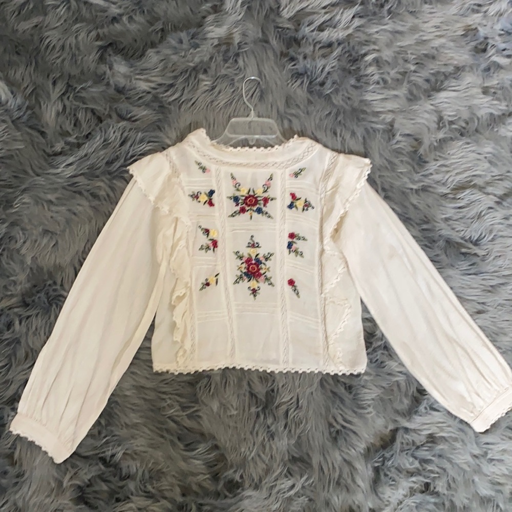 Free People Embroidered Shirt